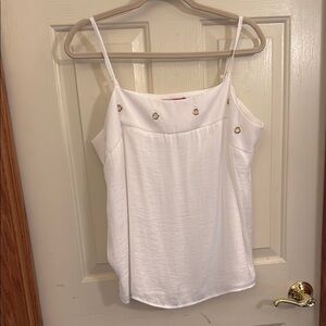 White Camisole Top with Spaghetti Straps NWOT Jennifer Lopez lined camisole